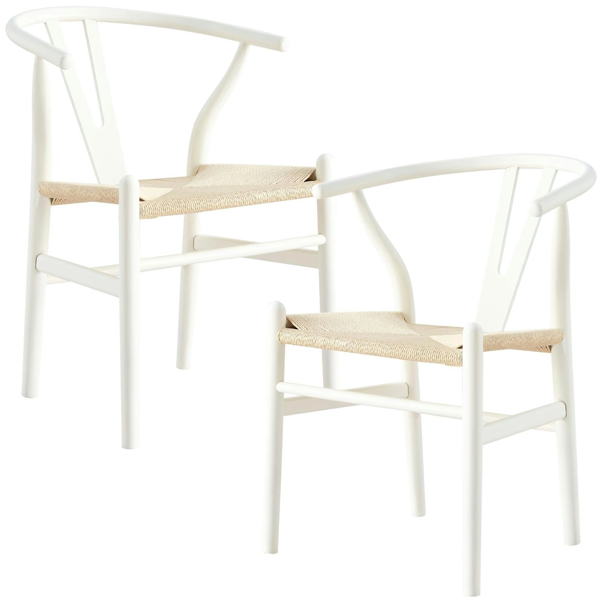 Anemone  Set of 2 Wishbone Dining Chair White