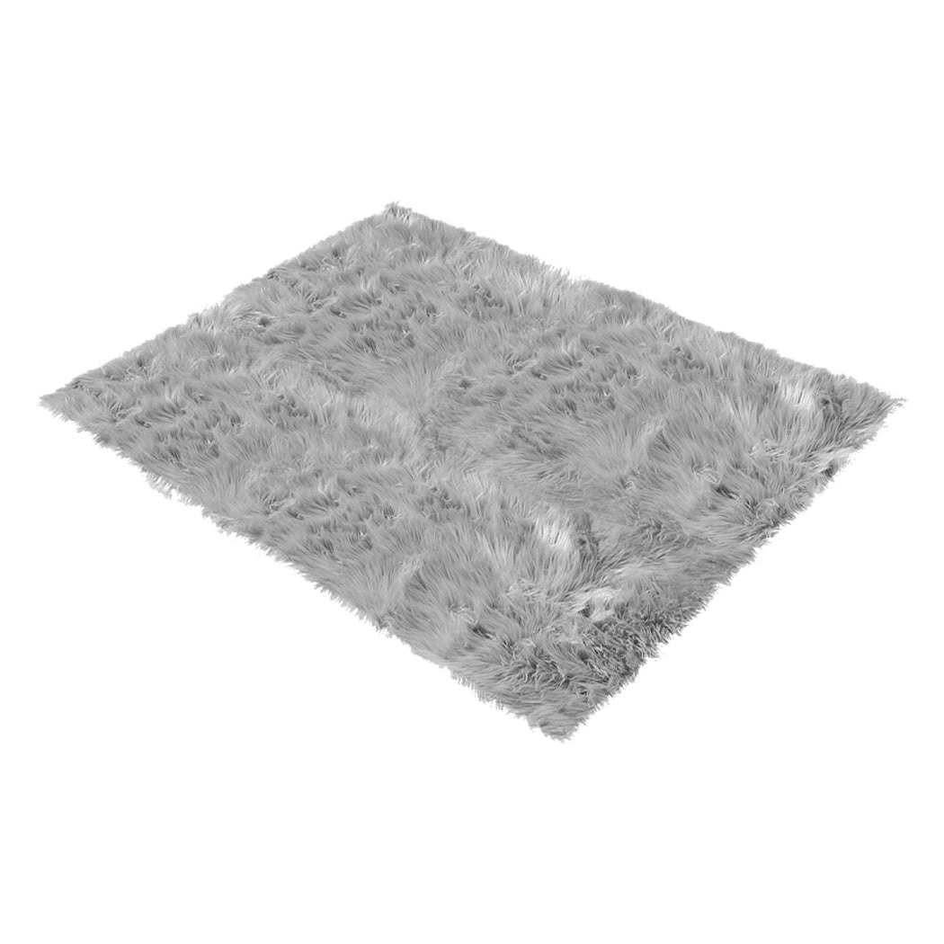 Traderight Group  Floor Rug Shaggy Carpet Area Rugs Soft Fur Living Room Bedroom Mats 160X230 Grey