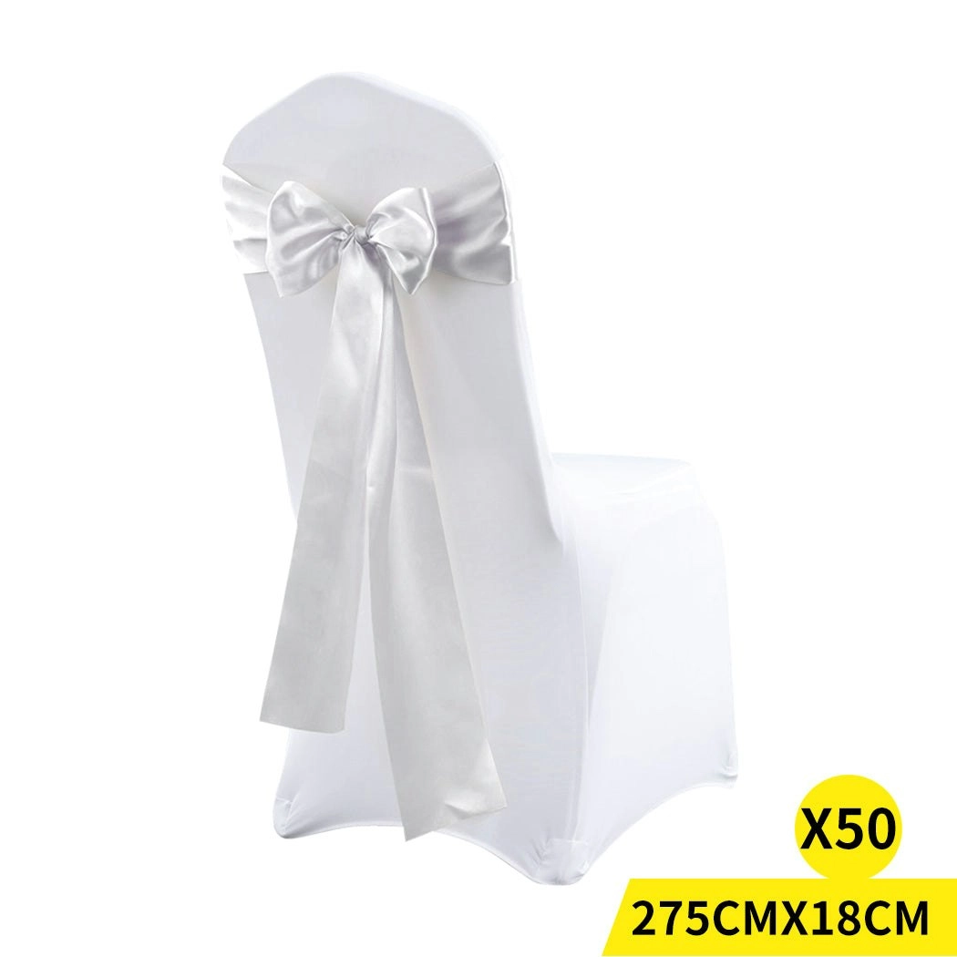 Traderight Group  50x Satin Chair Sashes Cloth Cover Wedding Party Event Decoration Table Runner