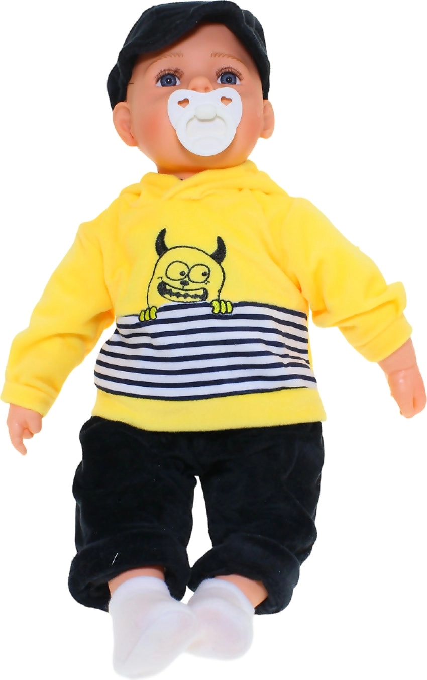 Cotton Candy - Baby Doll Oliver With Dummy - Yellow Jumper