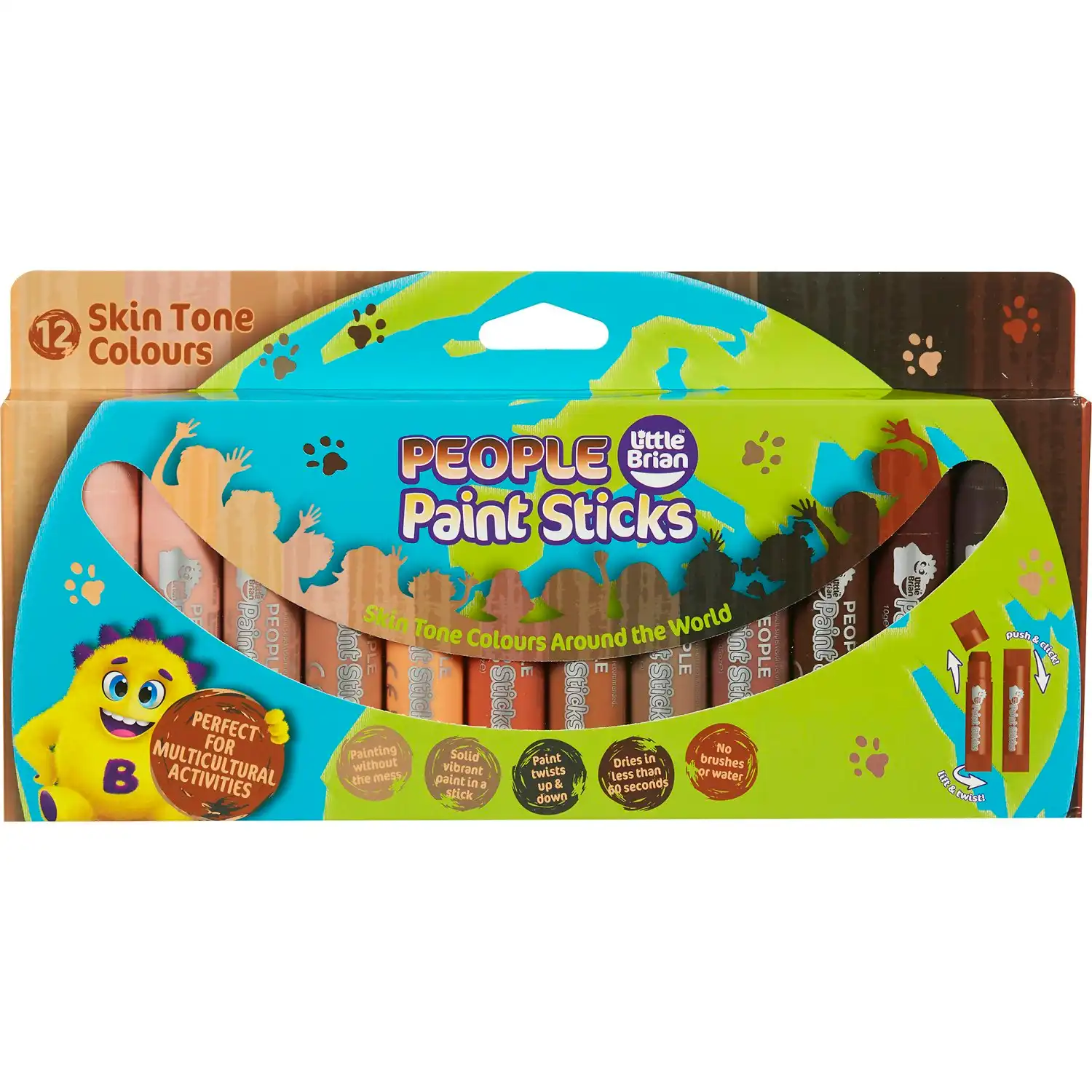 Little Brian - People Paint Sticks 12pc Skin Tone