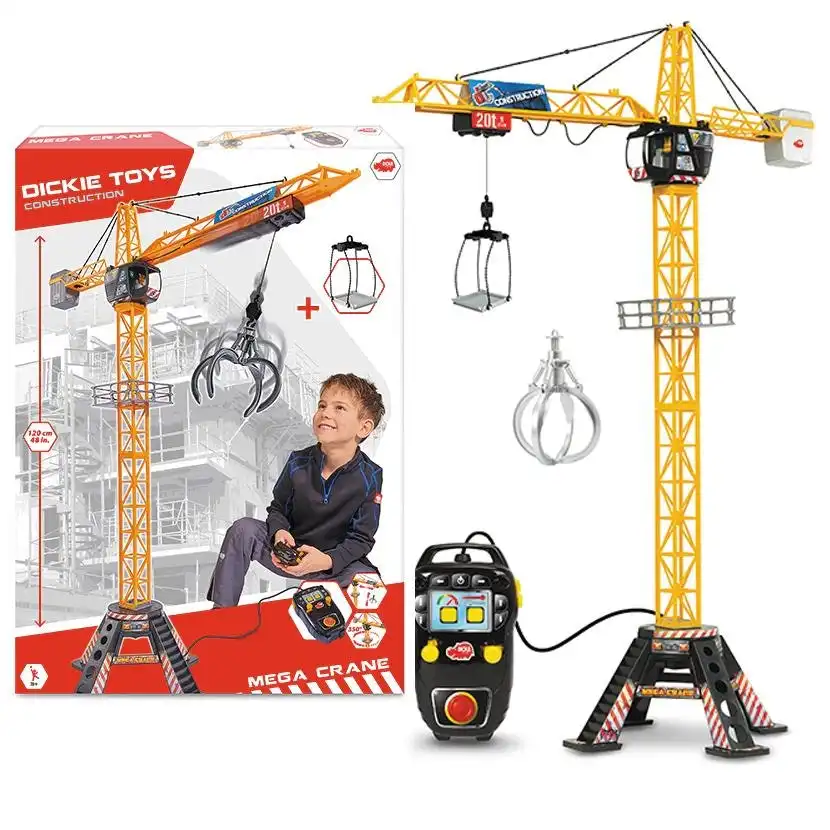 Dickie Toys - 1.2m Mega Crane With Remote