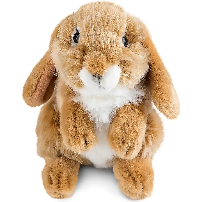 Living Nature - Brown Sitting Lop Eared Rabbit 18cm Plush