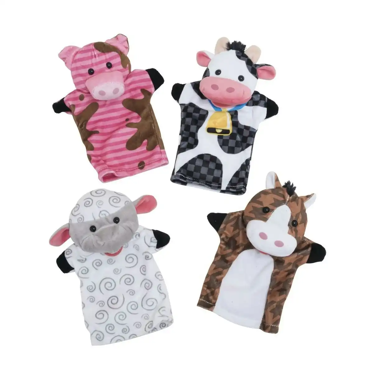 Melissa & Doug - 4 X Hand Puppets Set Farm Friends