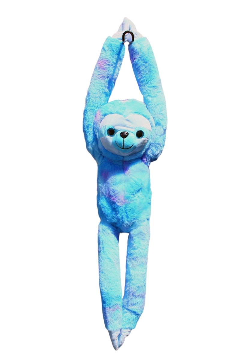 Cotton Candy - Plush Noah Hanging Sloth - Blue/purple