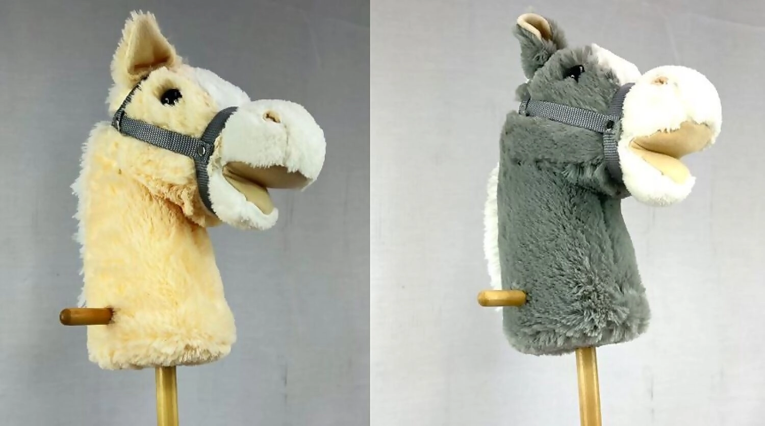 RP Dean - Cream Or Grey Hobby Horse With Wheels (assorted Colors Chosen At Random)