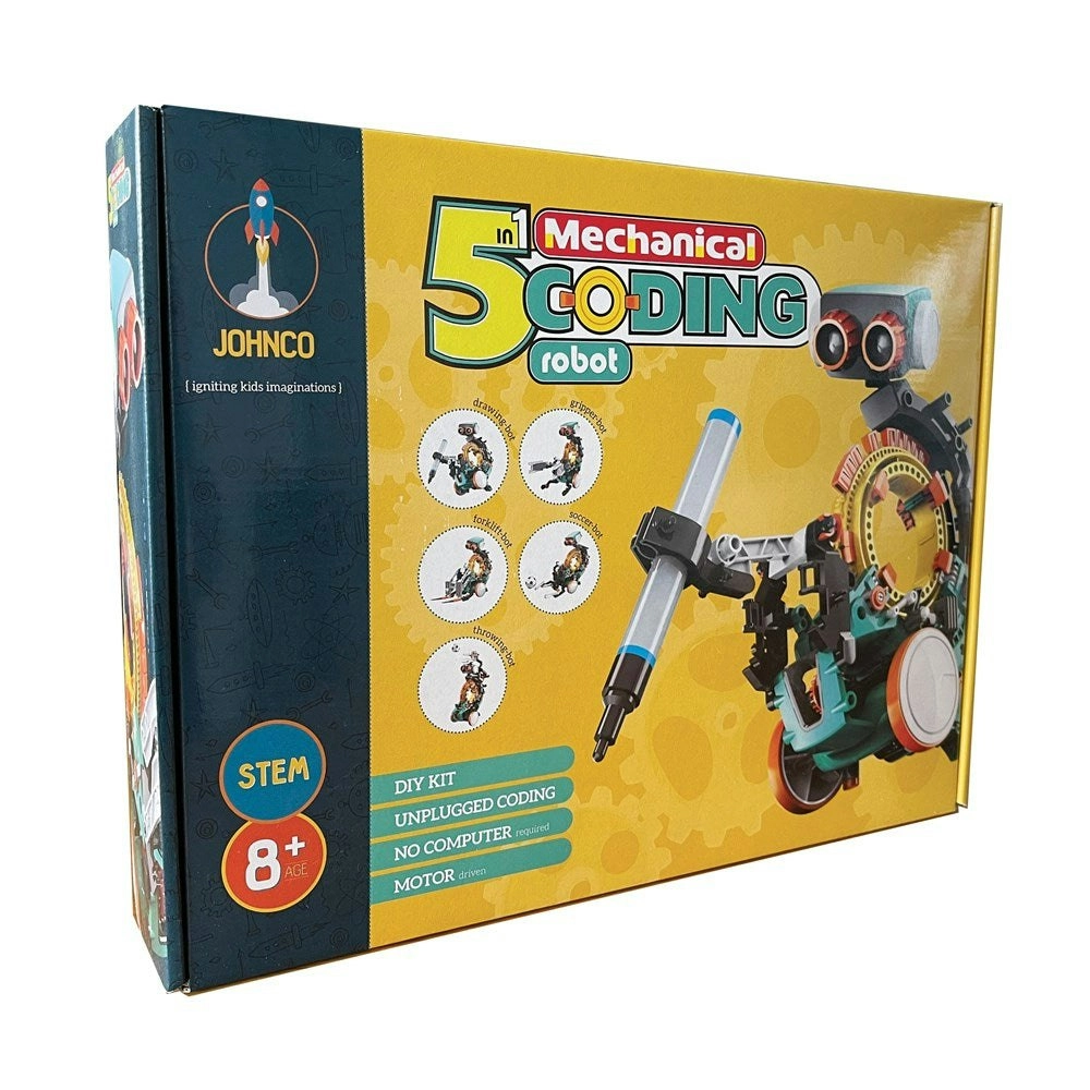 Johnco - 5 in 1 Mechanical Coding Robot