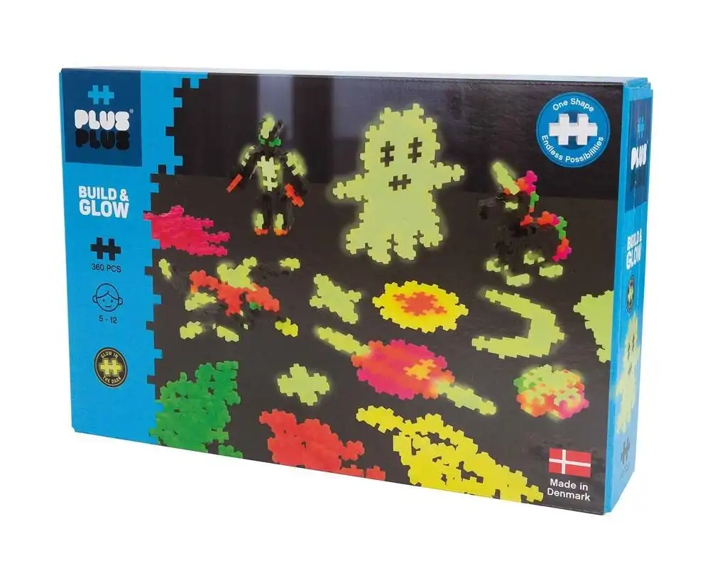 Plus-Plus - Build and Glow - Glow in the Dark - 360 pcs