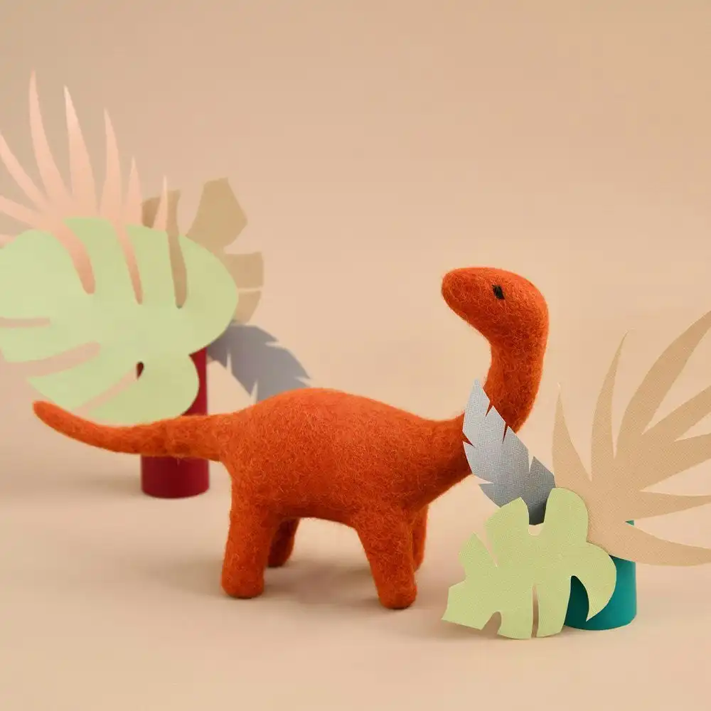 Dashdu - Dynamo Dino - Terracotta Felt Dinosaur