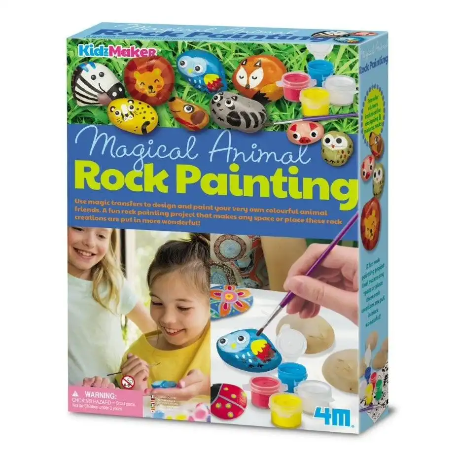 4M - KidzMaker - Magical Animal Rock Painting