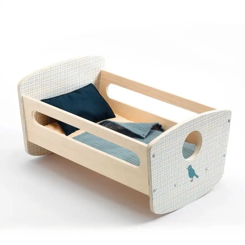 Djeco - Pomea - Doll's Blue Night Rocking Bed