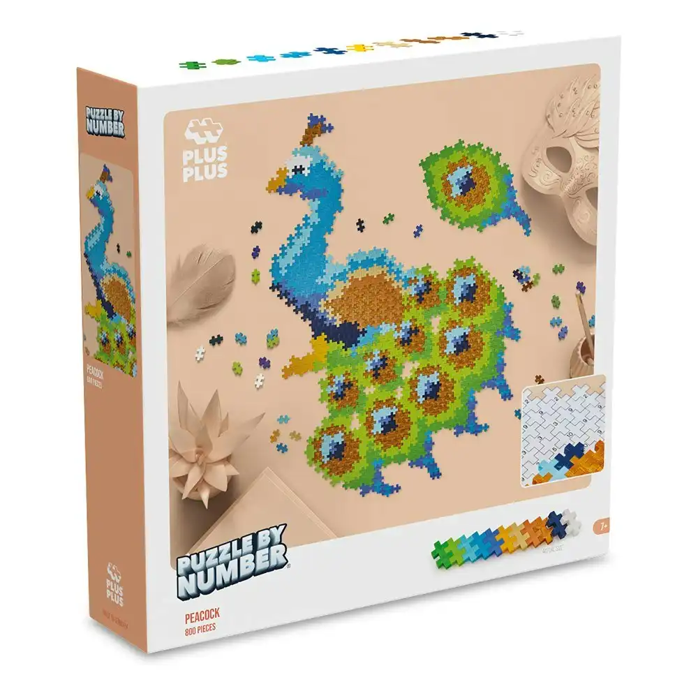 Plus-Plus - Puzzle by Number - Peacock 800pcs