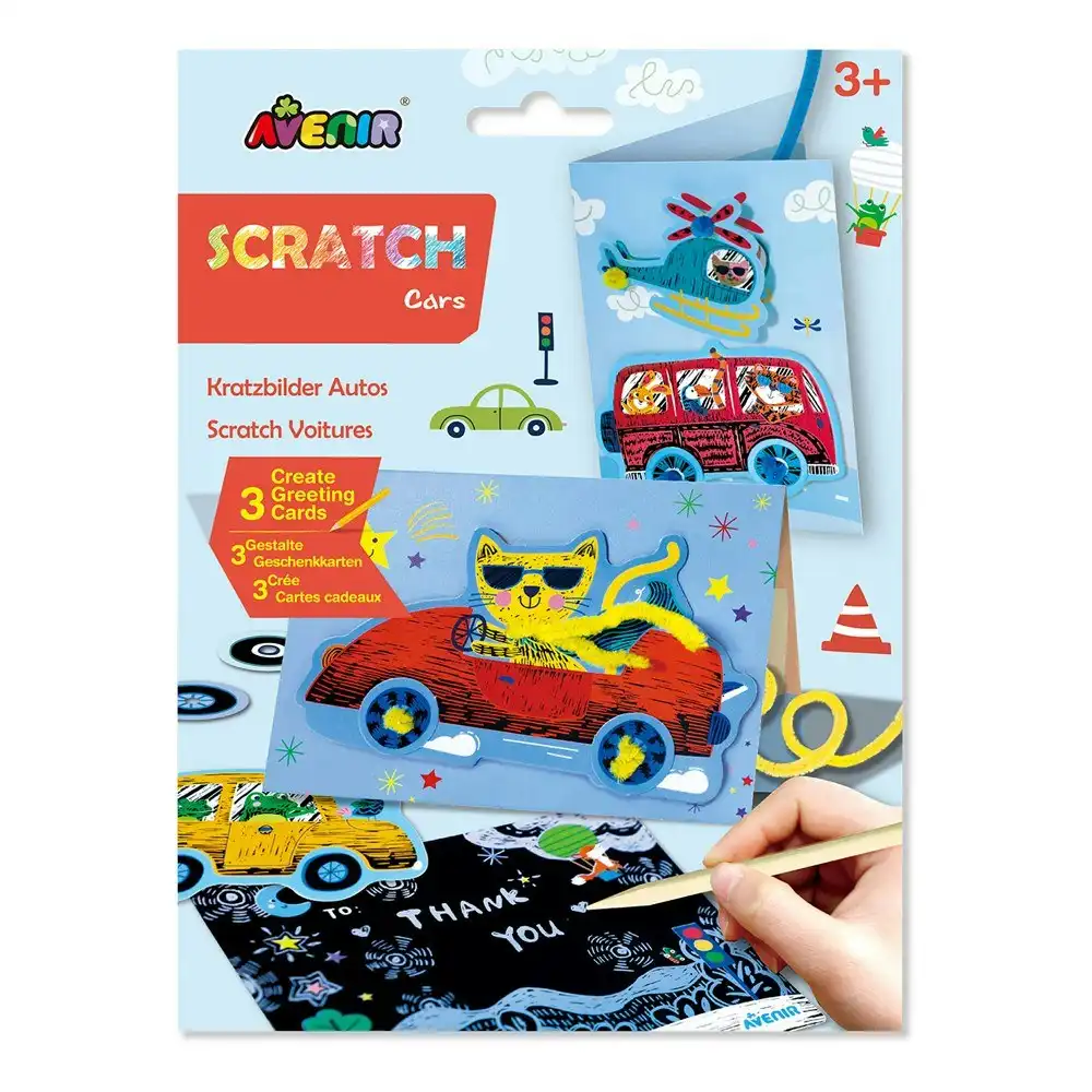 Avenir - Scratch Greeting Card - Cars