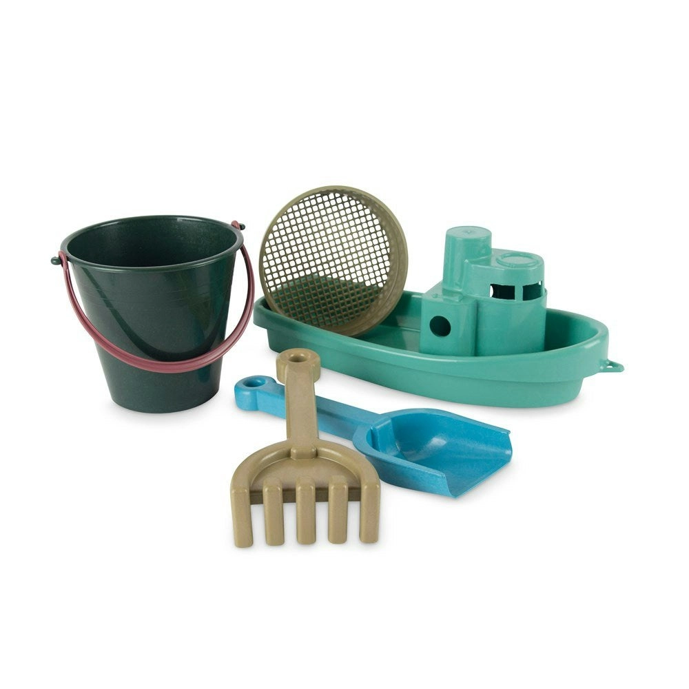 Dantoy - Blue Marine Toys - Boat & Sand Set with Cotton Net