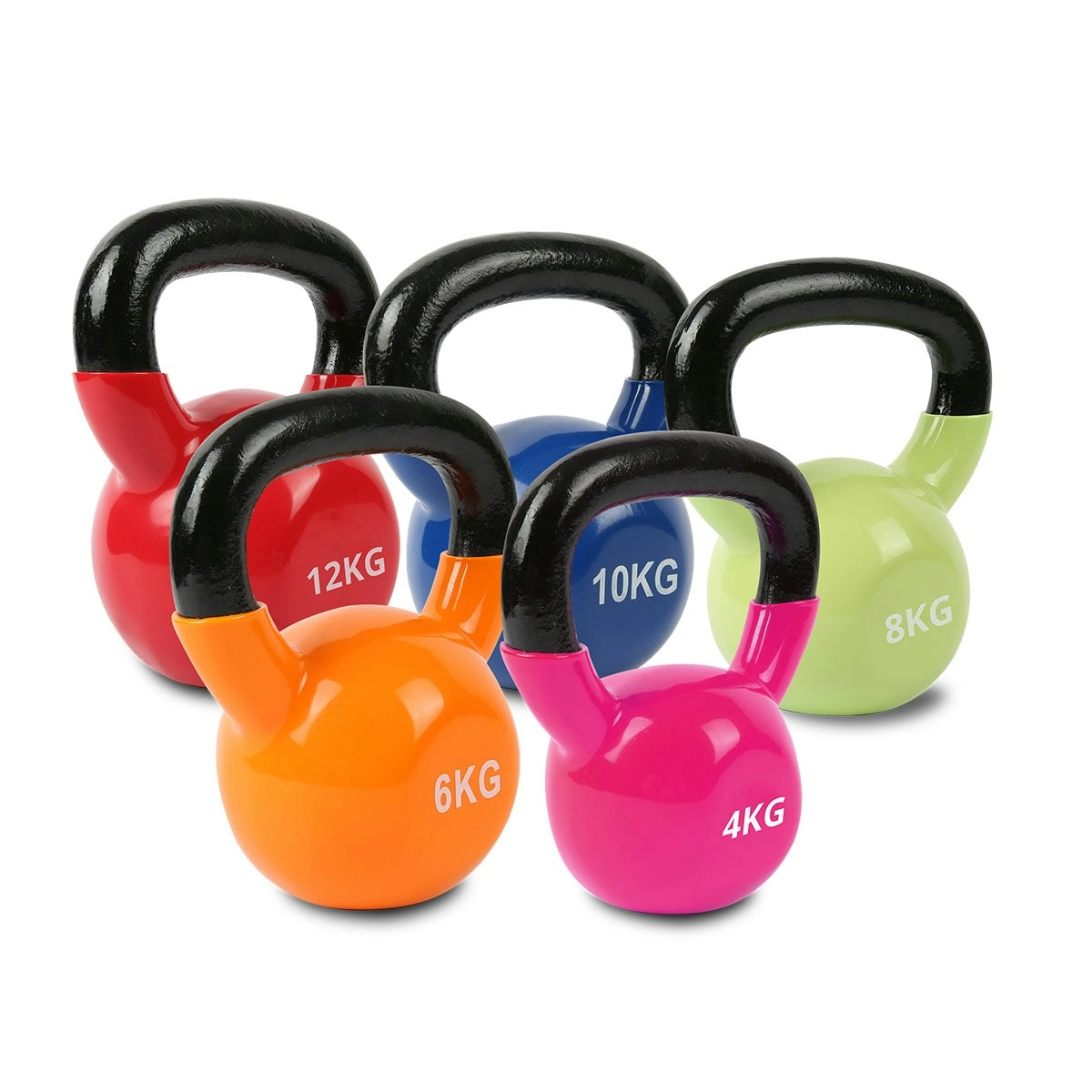 Cortex Cast Iron Vinyl Dipped Kettlebell 4kg-12kg Set