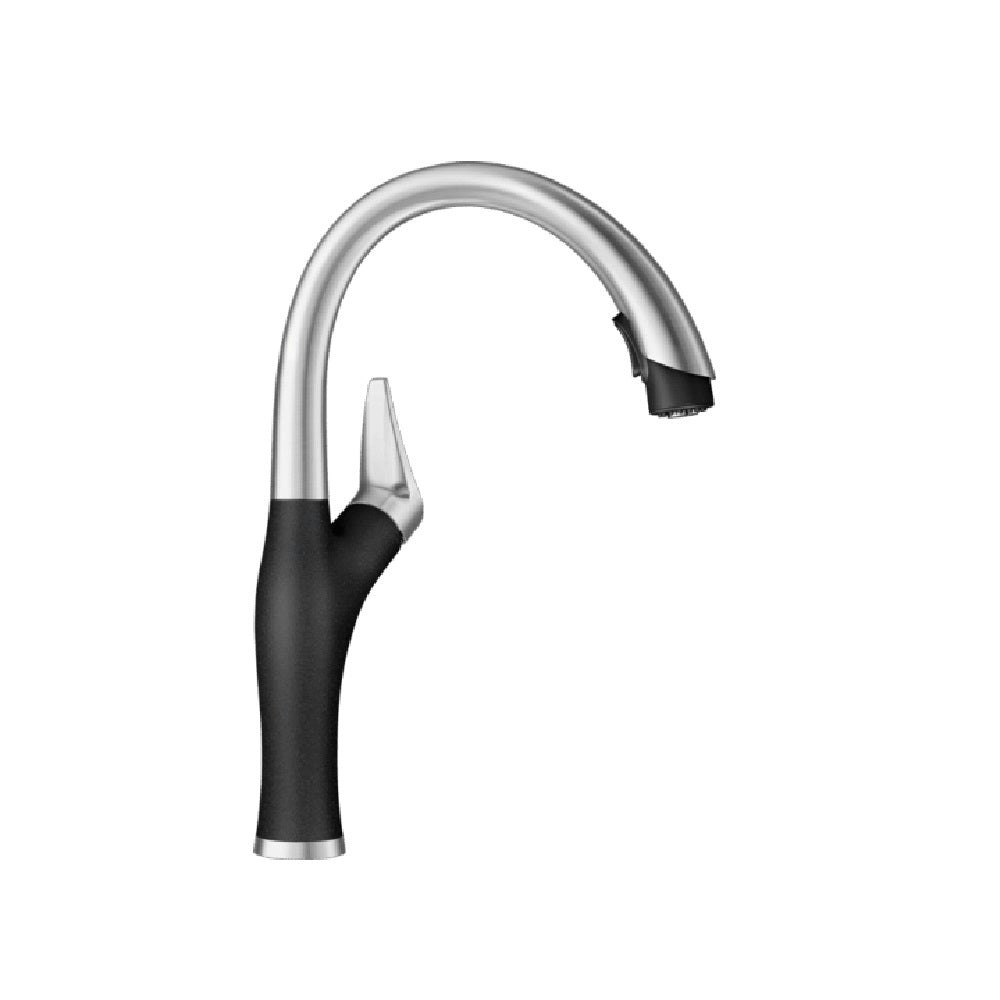 Blanco Artona-S Silgranit Mixer High Arch Pull Down Tap Anthracite (Earthy Black) ARTONASA 525099