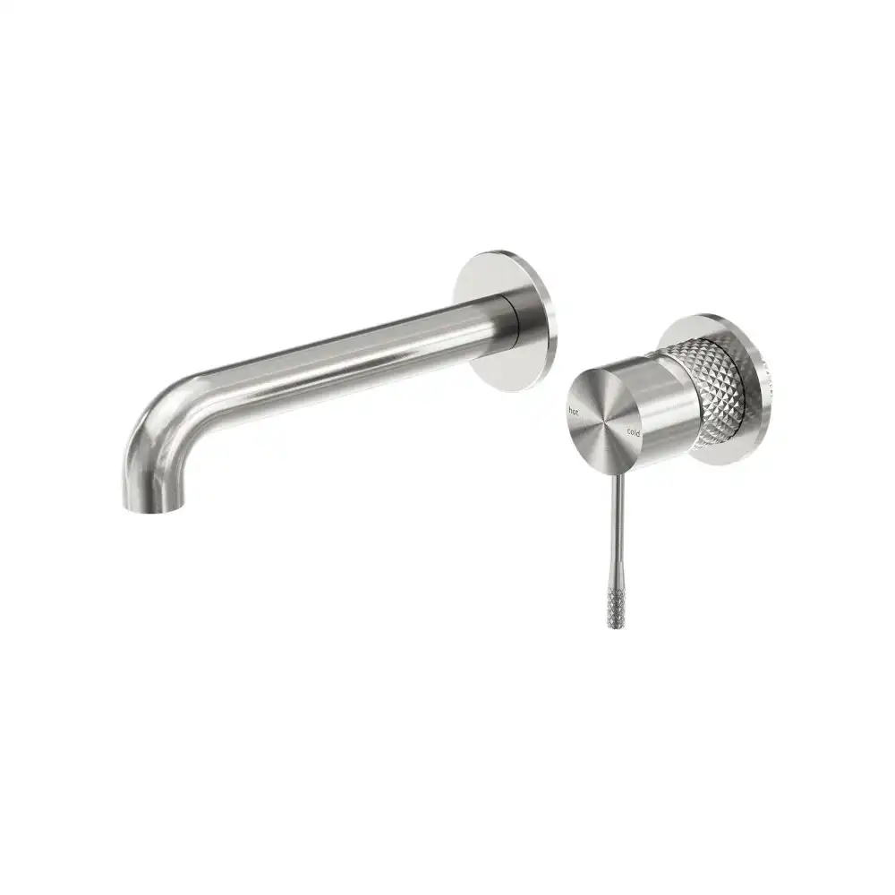 Nero Opal Wall Basin/Bath Mixer Brushed Nickel NR251907bBN