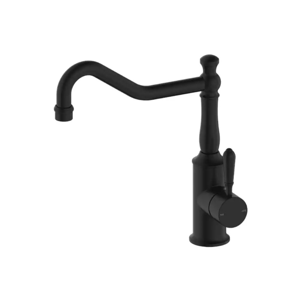 Nero York Kitchen Mixer Hook Spout with Metal Lever Matte Black NR69210702MB