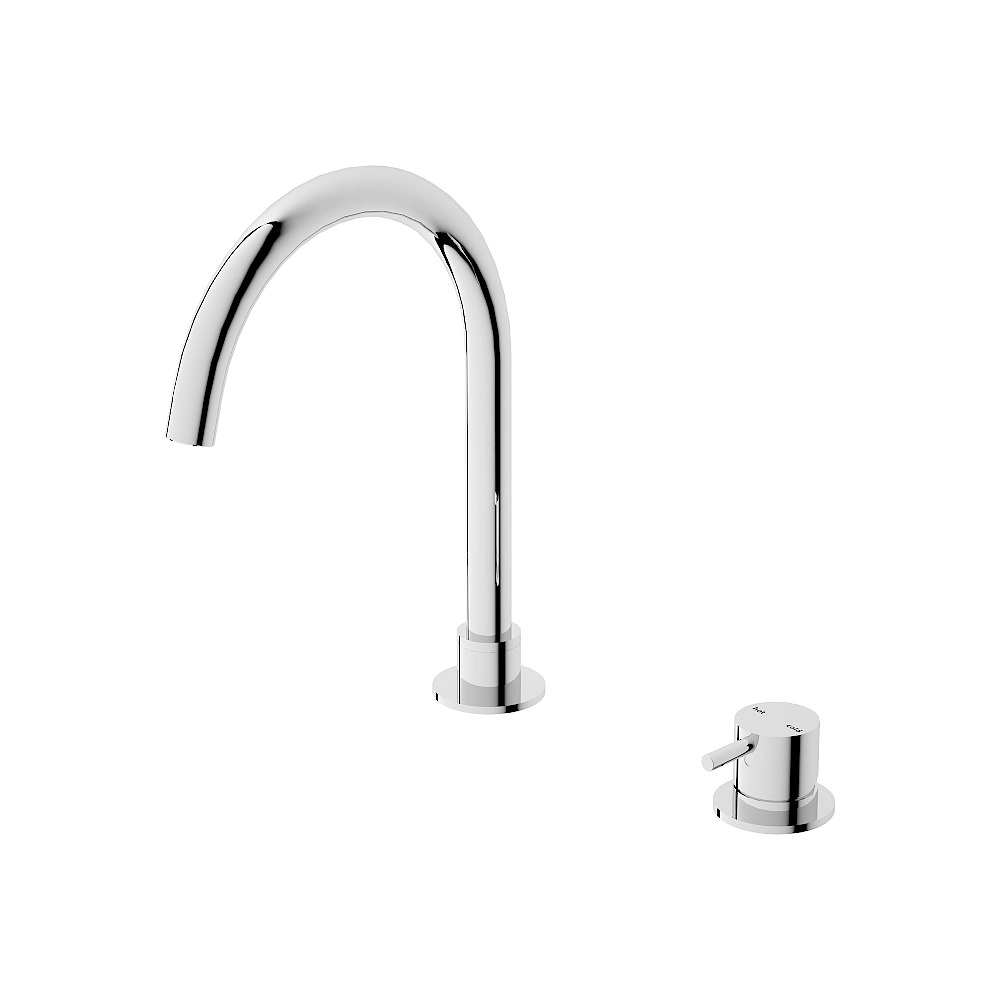 Nero Mecca Hob Basin Mixer Round Spout Chrome NR221901bCH