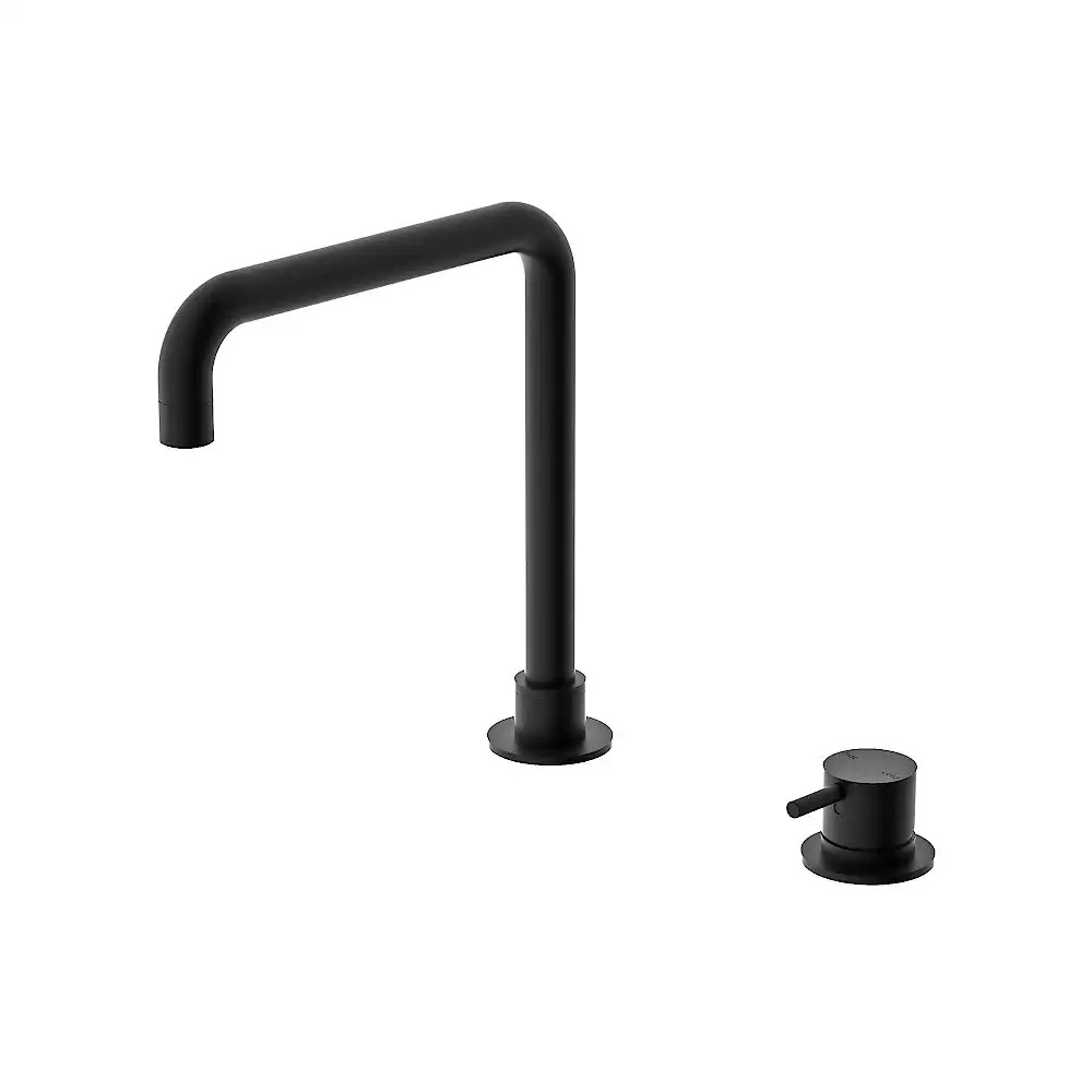 Nero Mecca Hob Basin Mixer Square Spout Matte Black NR221901cMB