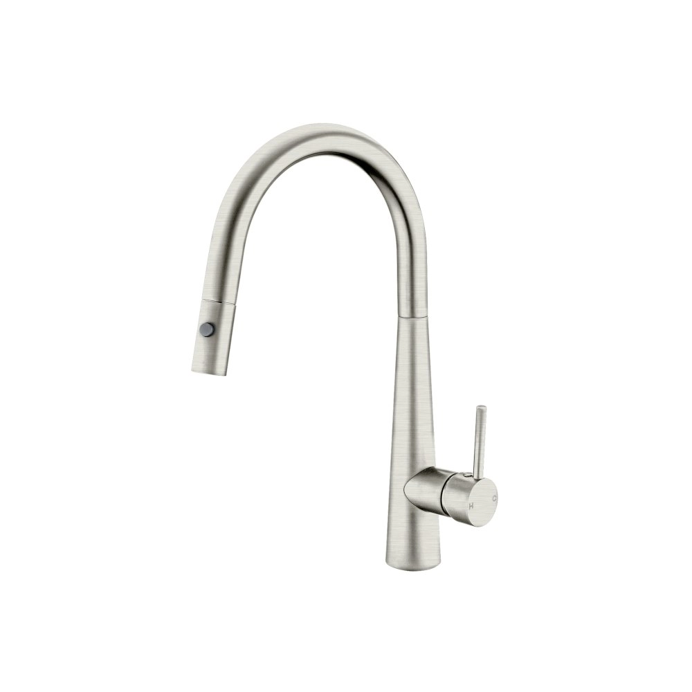 Nero Dolce Pull Out Sink Mixer With Vegie Spray Function Brushed Nickel NR581009cBN