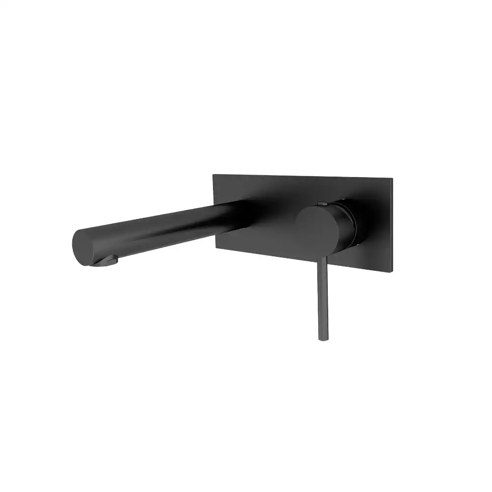 Nero Dolce Wall Basin Mixer Straight Spout Matte Black NR250807AMB