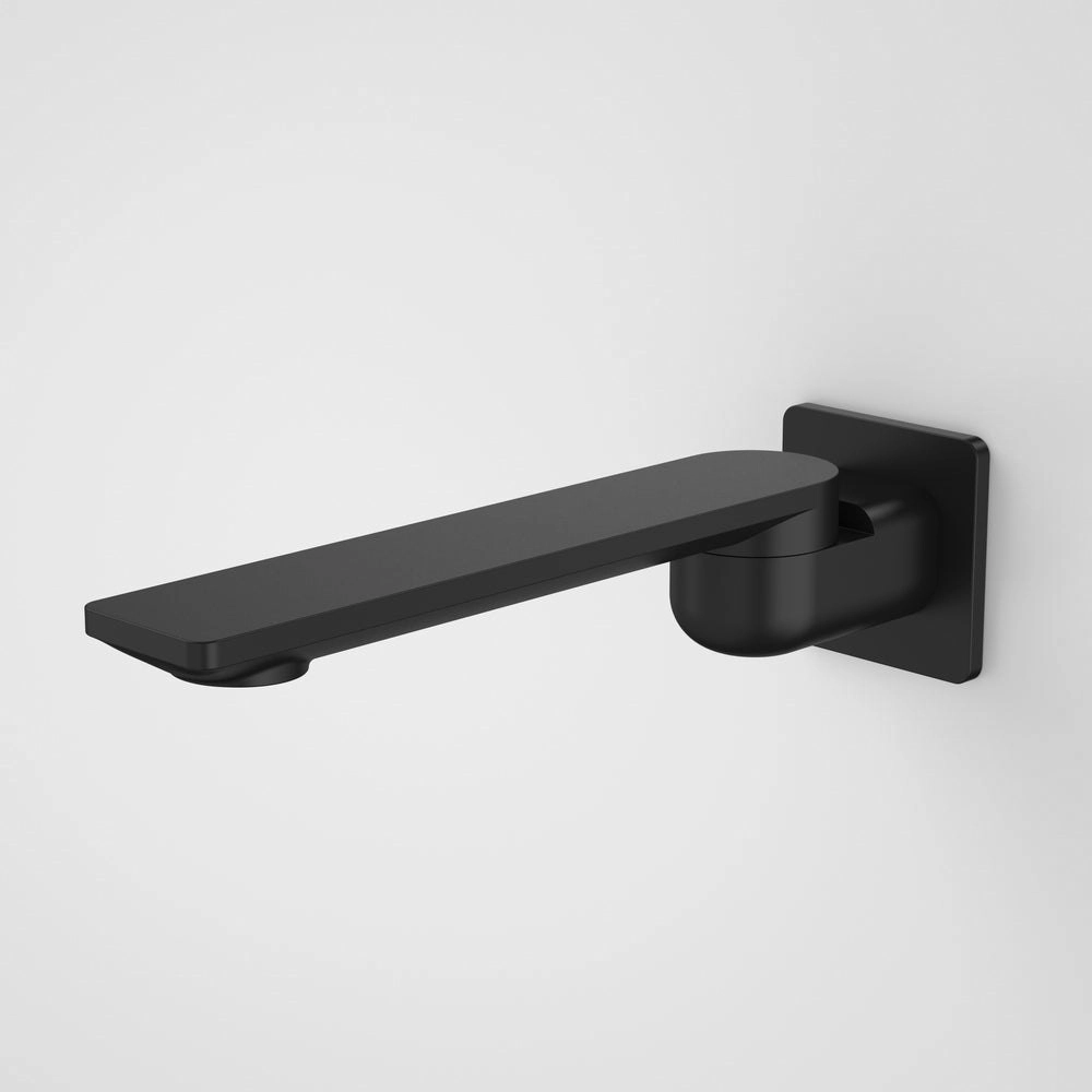 Caroma Urbane II Bath Swivel Outlet 220mm Square Plate Matte Black 99670B