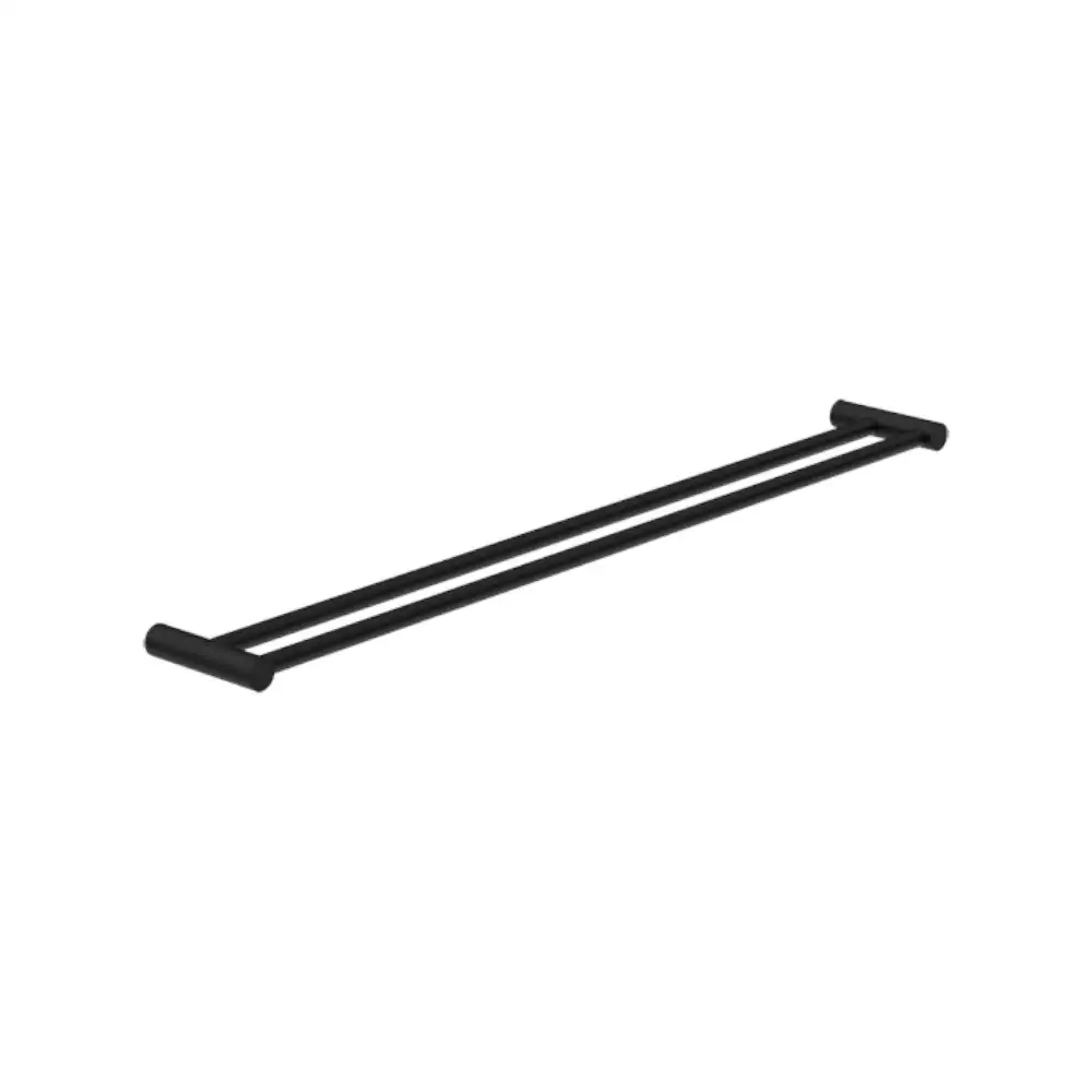 Nero New Mecca Double Towel Rail 800mm Matte Black NR2330DMB