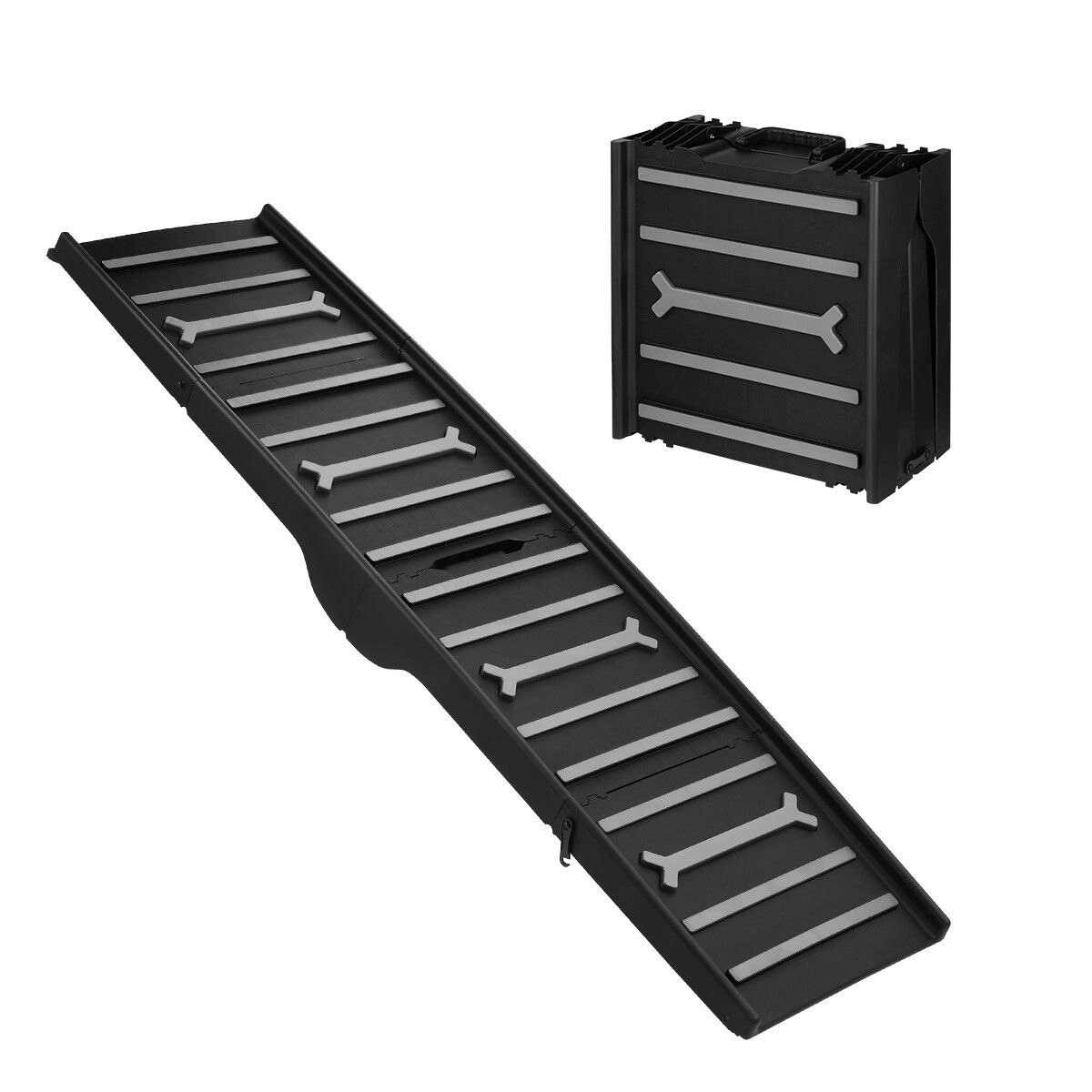 AFP Dog Ramp for Car SUV Truck Pet Safety Stairs Foldable Steps Portable  Ladder Non-slip Travel