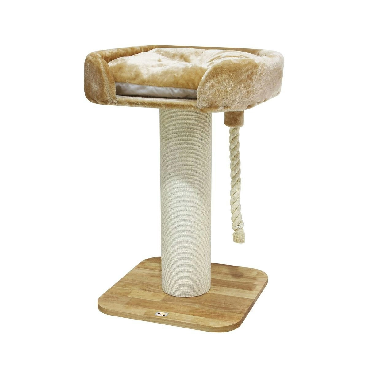 Pet Scene Cat Scratching Post Perch Bed Kitten Climbing Tower Tree Play Gym Scratcher Wooden Pet Furniture House Stand Dangling Sisal Rope 98cm Tall