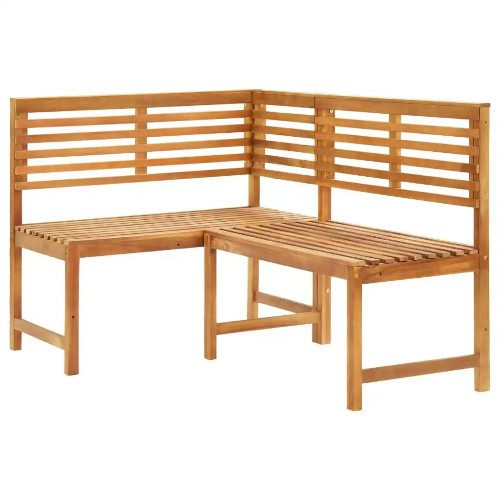 Garden Corner Bench 140 cm Solid Acacia Wood 312422