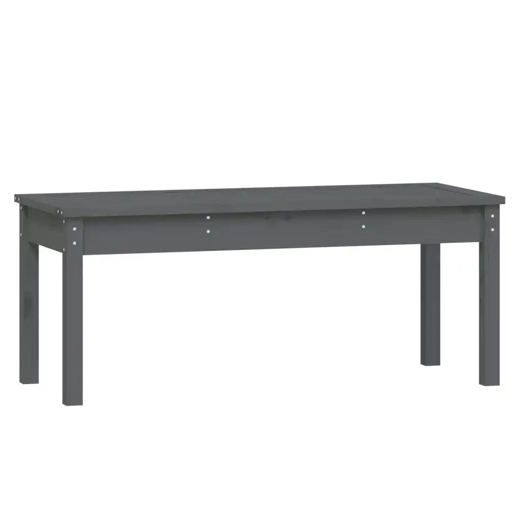 Garden Bench Grey 109x44x45 cm Solid Wood Pine 824006