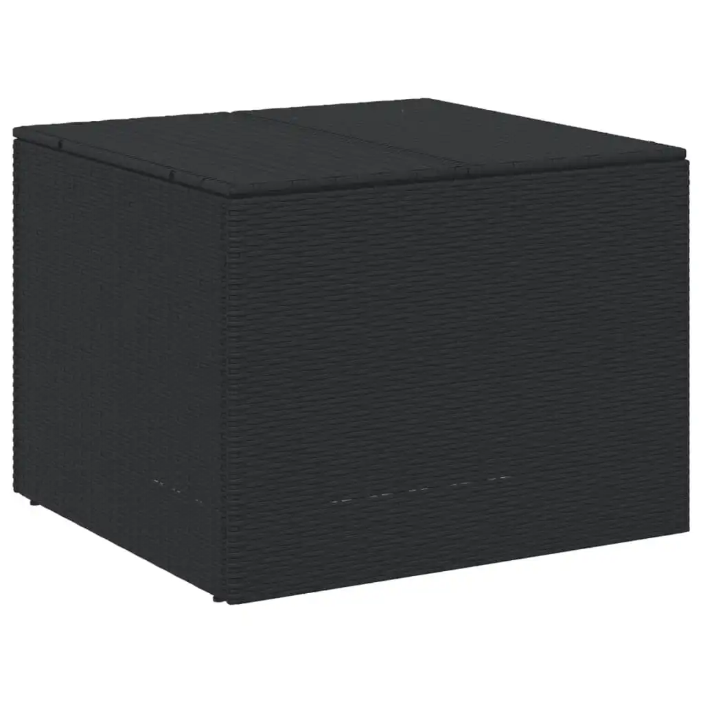 Garden Storage Box Black 291L Poly Rattan 365336