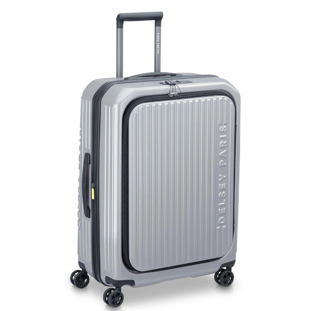 DELSEY Securitime ZIP Top Opening 66cm Medium Exp Luggage - Silver