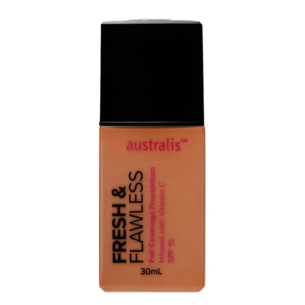 Australis Fresh & Flawless Full Coverage Foundation 30ml Caramel