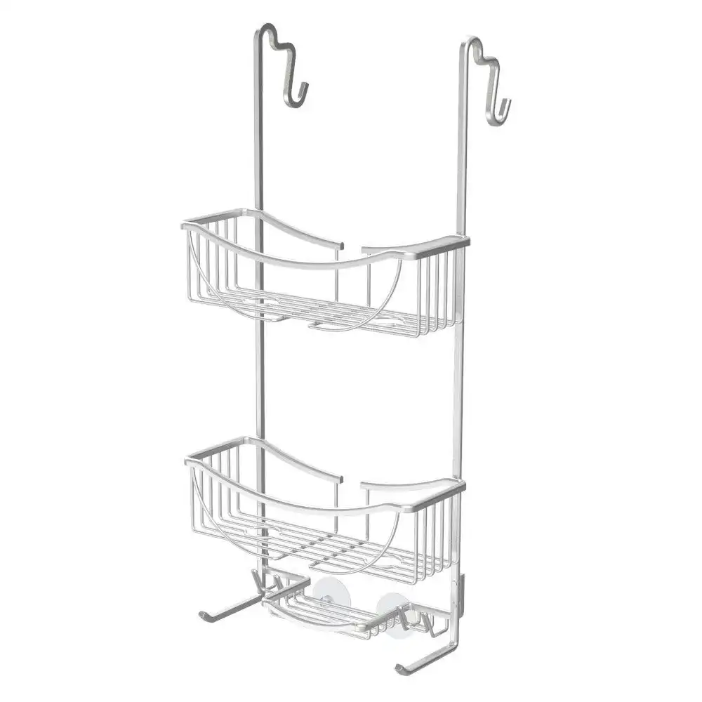 Better Living Venus 3 Tier Over the Door Shower Caddy - Aluminium Grey