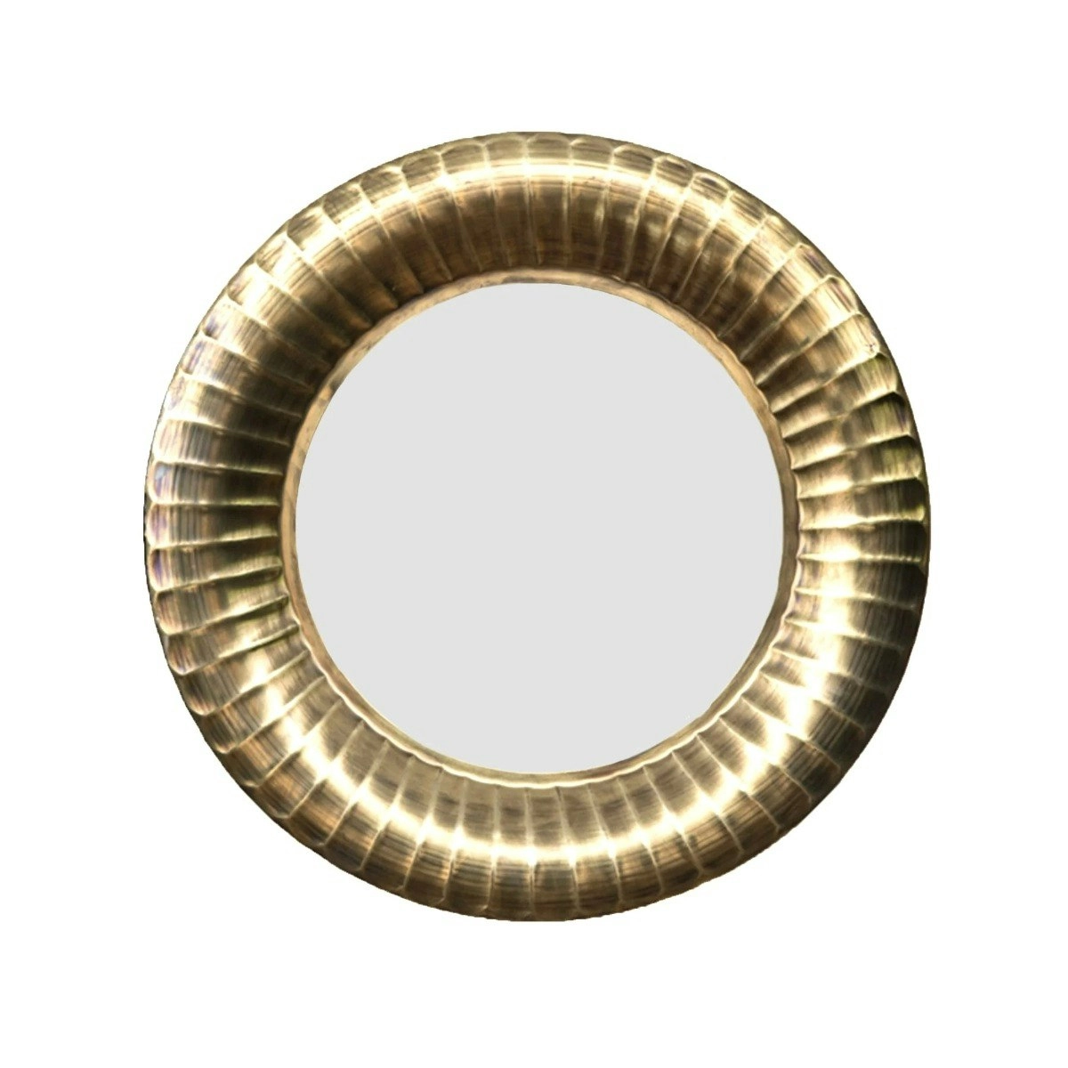 SSH Collection Zane 60cm Wide Round Wall Mirror - Brass