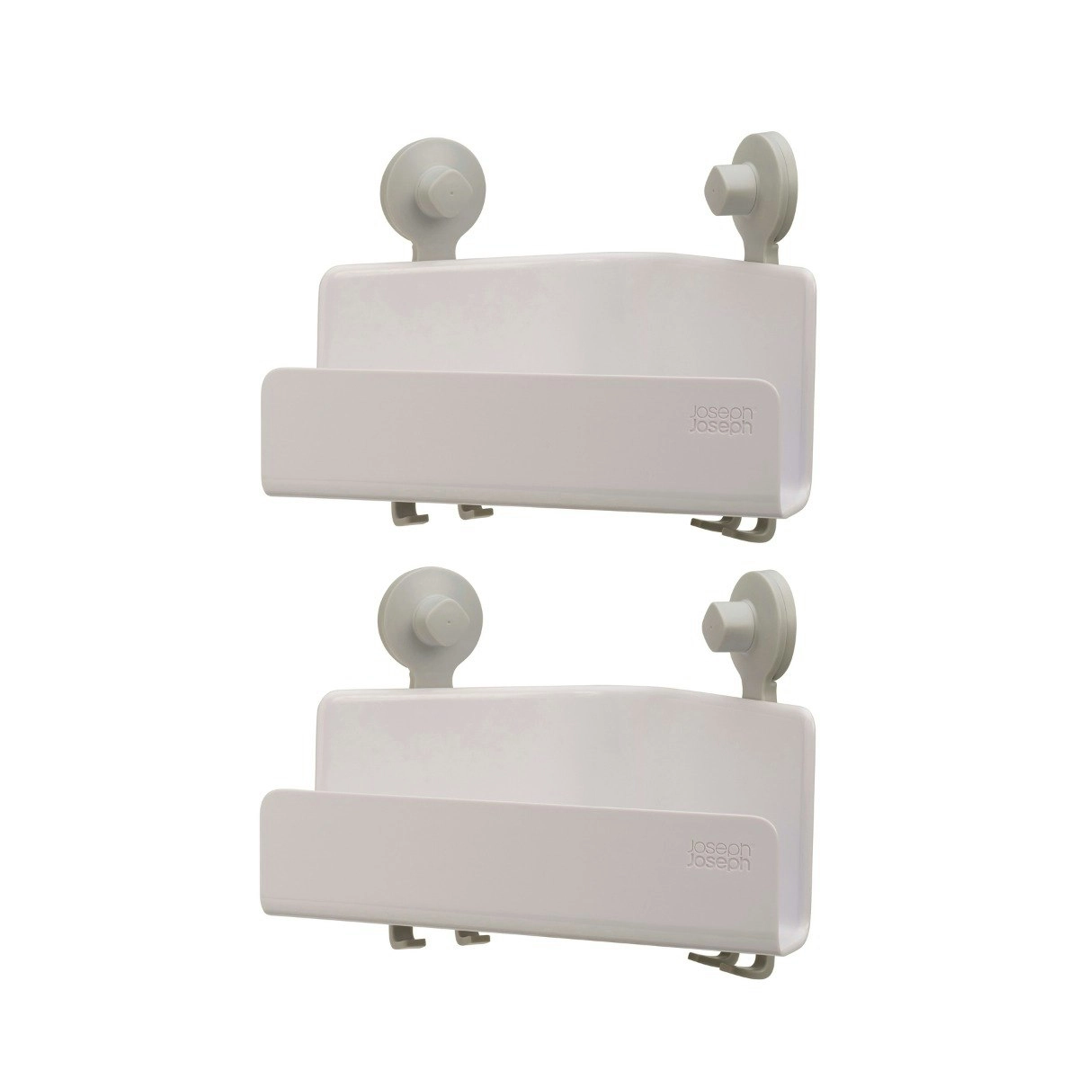 Pack of 2 Joseph Joseph EasyStore Corner Shower Shelves - White