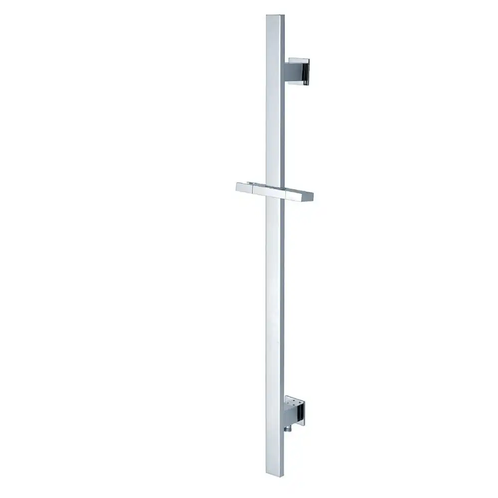 Vale Square Shower Rail with Integrated Inlet - Chrome