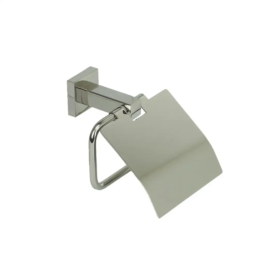 Aguzzo Quadro Wall Mounted Toilet Paper Roll Holder - Polished Stainless Steel