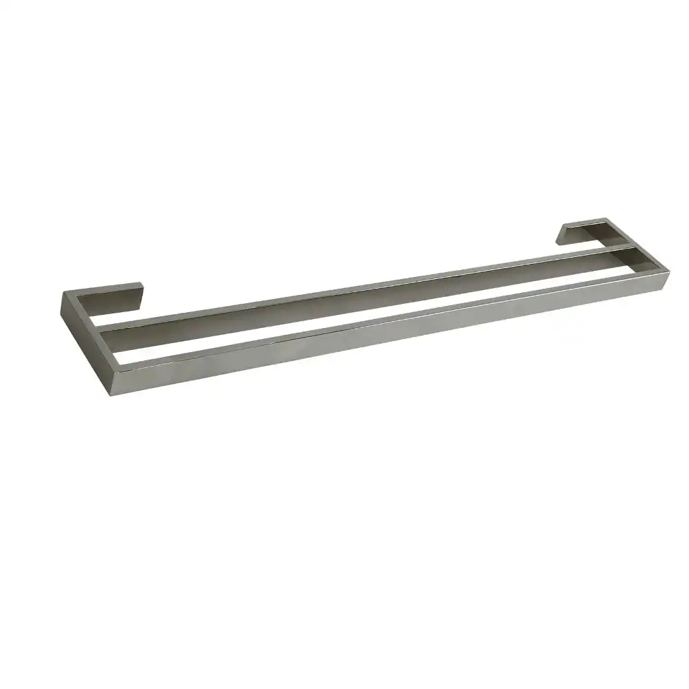 Aguzzo Montangna Stainless Steel Double Towel Rail 750mm - Brushed Satin