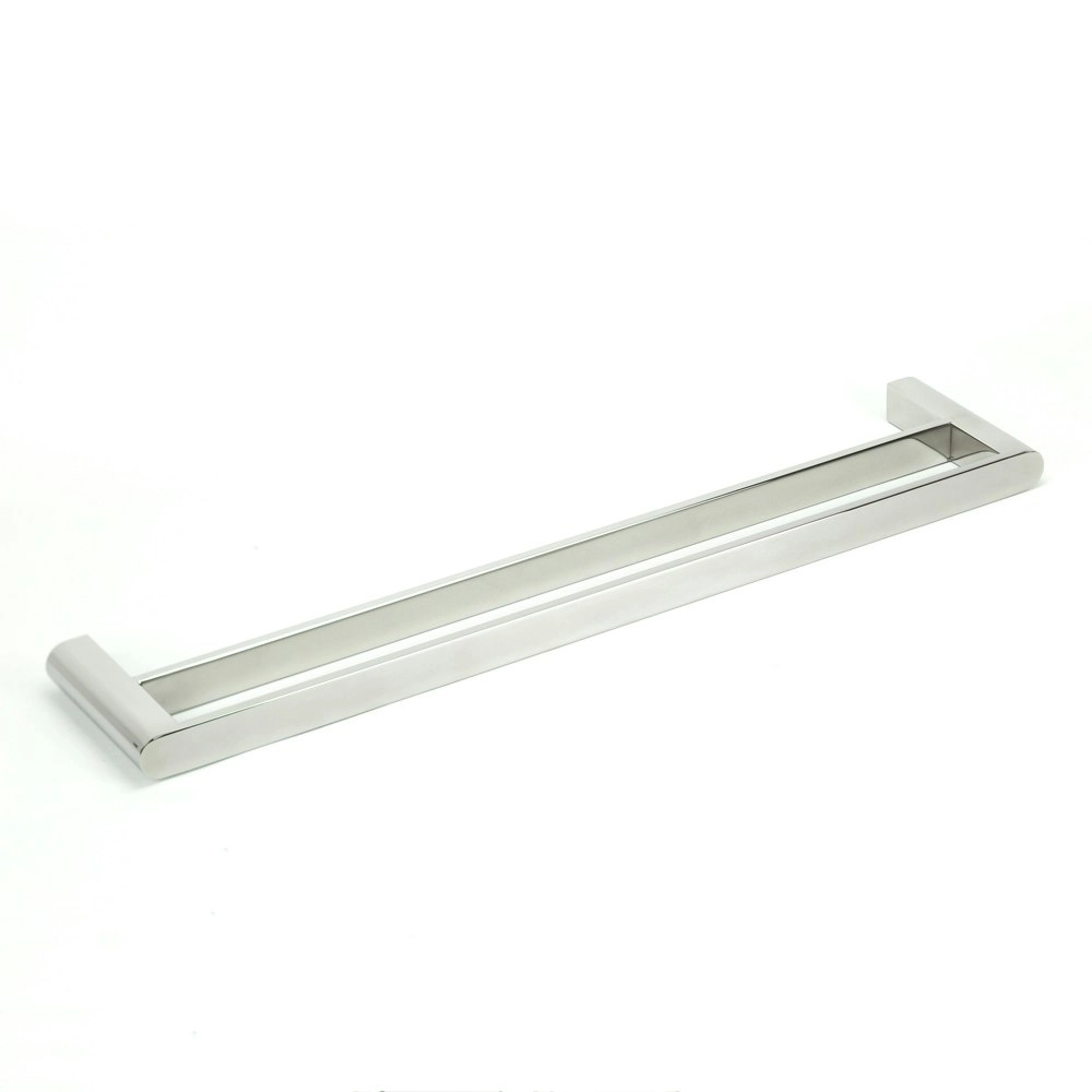 Vale Fluid 600mm Double Towel Rail - Polished Stainless Steel