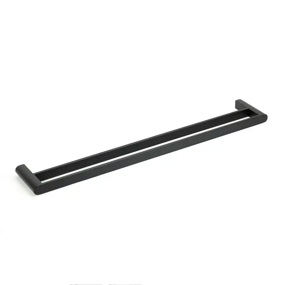 Vale Fluid 750mm Stainless Steel Double Towel Rail - Matte Black