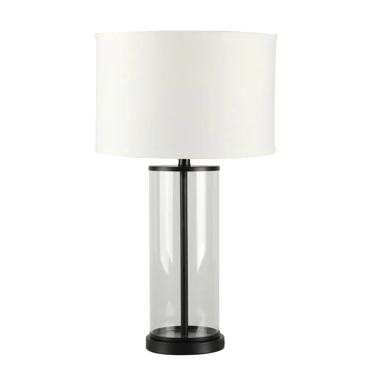 Cafe Lighting Left Bank Table Lamp - Black with White Shade