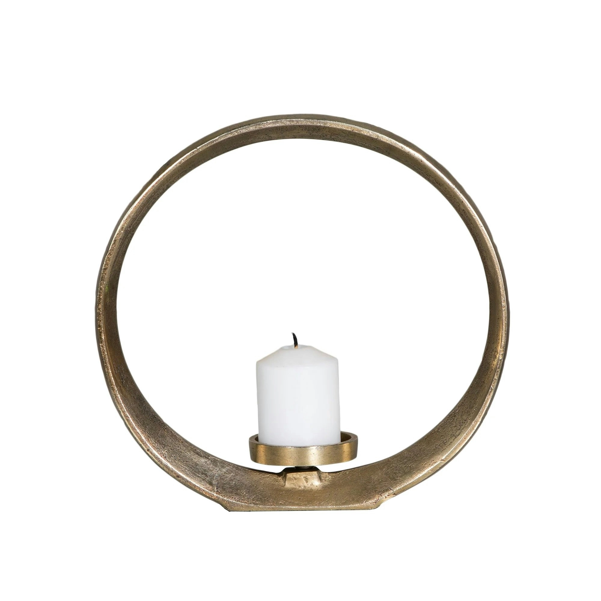 SSH Collection Halo 28cm Wide Candle Stand - Brass