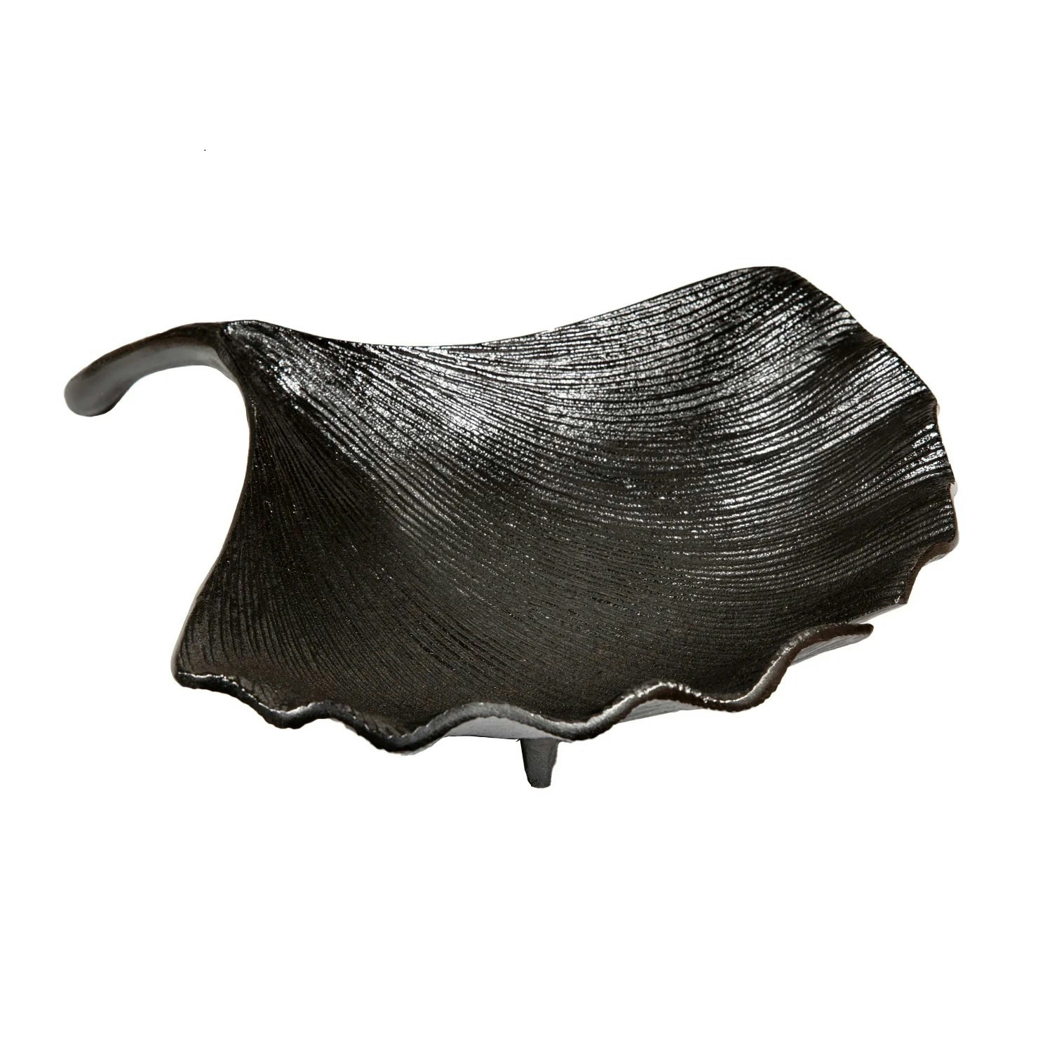 SSH Collection Ginkgo 33cm Wide Decorative Leaf/Bowl - Black Nickel