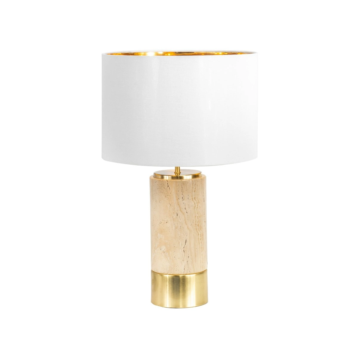 Cafe Lighting Paola Travertine Table Lamp - White