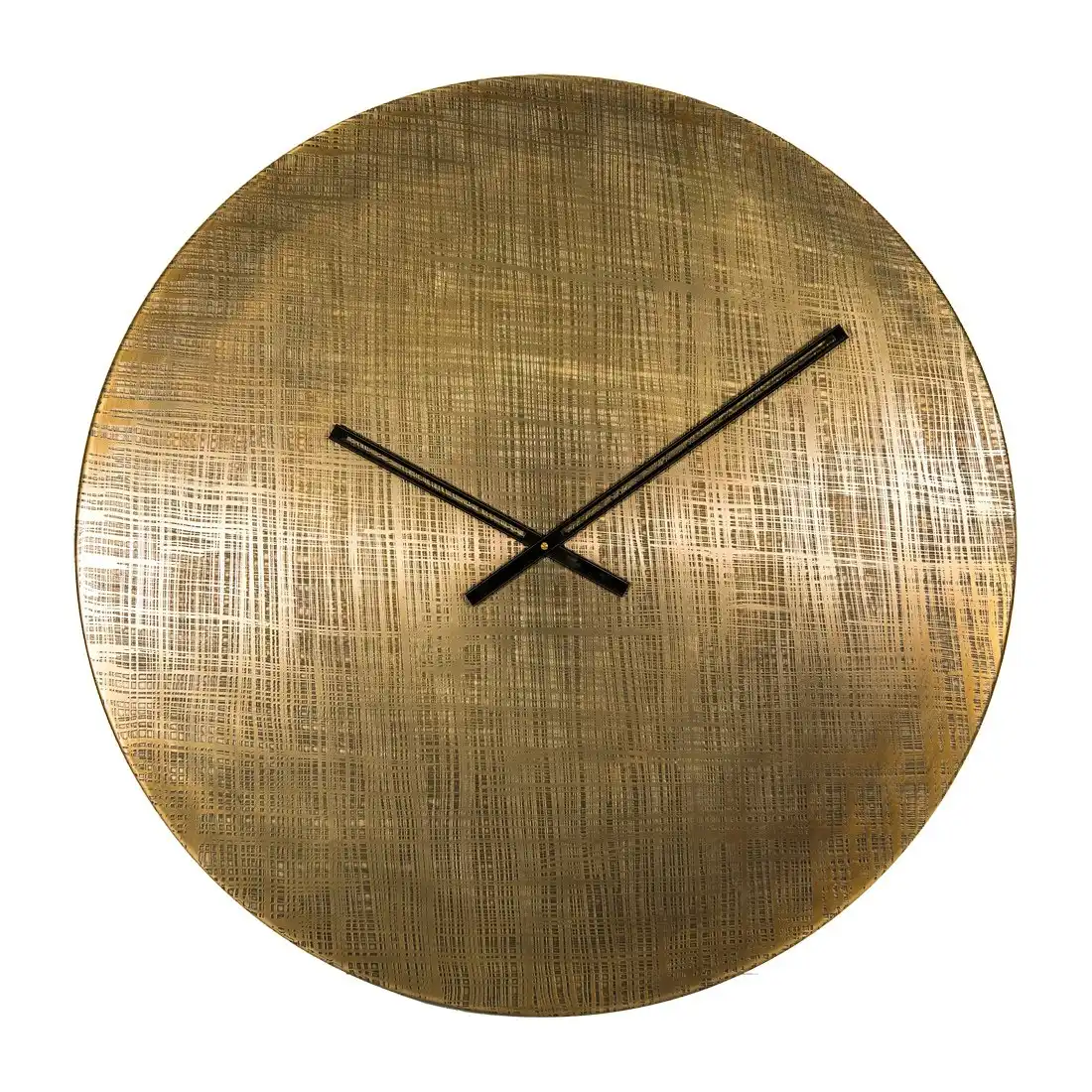 SSH Collection Etcha 61cm Wide Round Wall Clock - Etched Antique Brass
