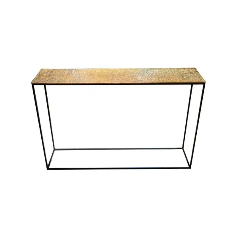 SSH Collection Jute Console Table - Antique Brass