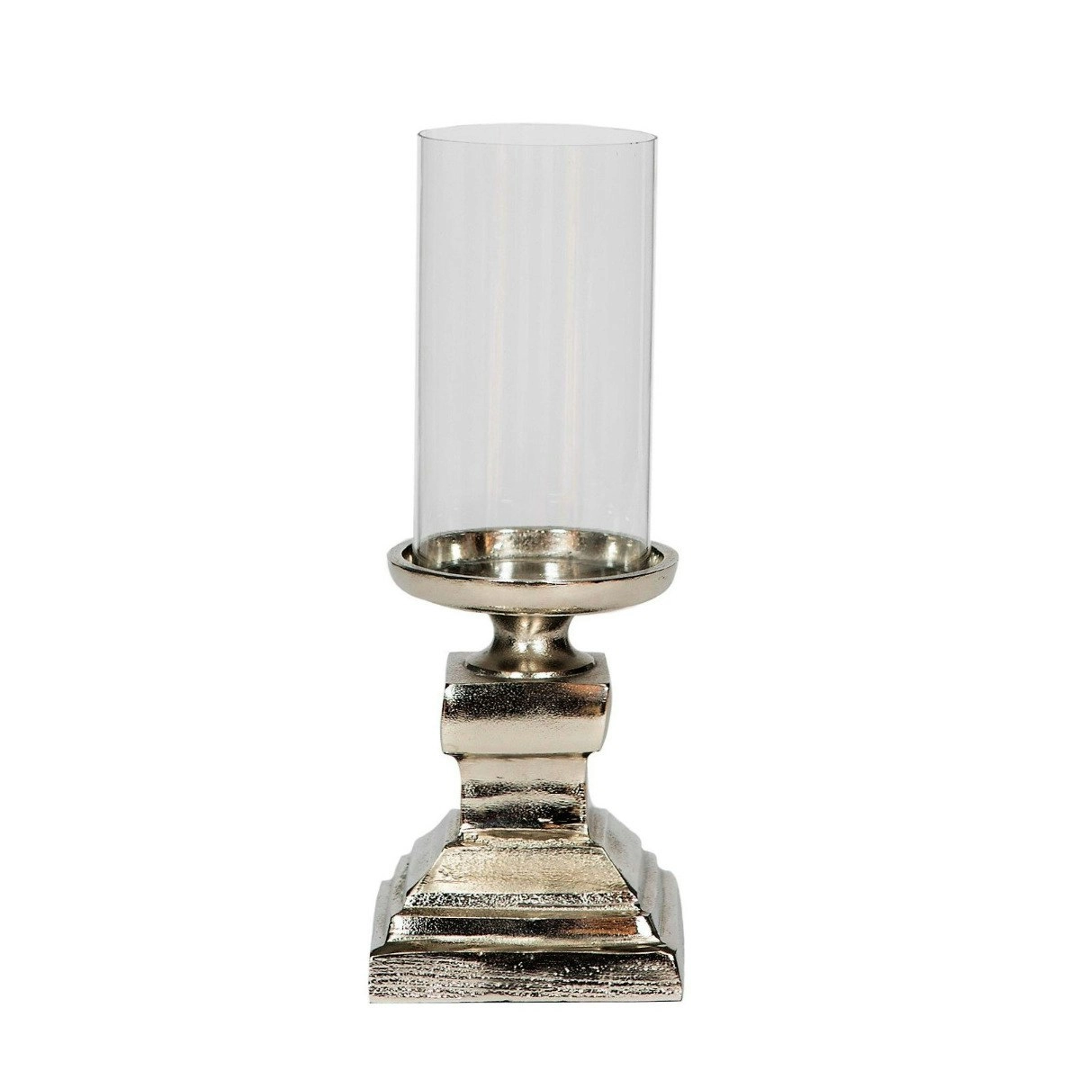 SSH Collection Lara 42cm Tall Hurricane Lamp - Nickel